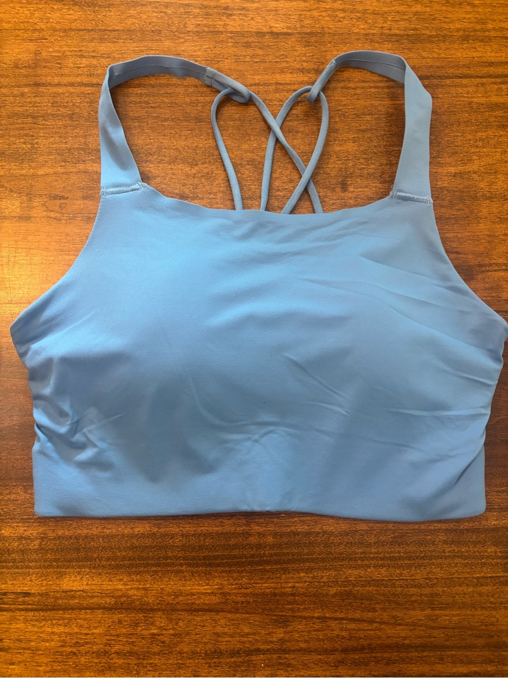 Nike Light Blue Crisscross Back Sports Bra